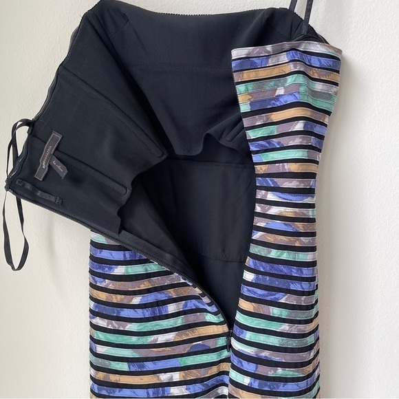 BCBG MaxAzria Silk Mesh Strapless Bodycon Party Dress - Picture 5 of 10